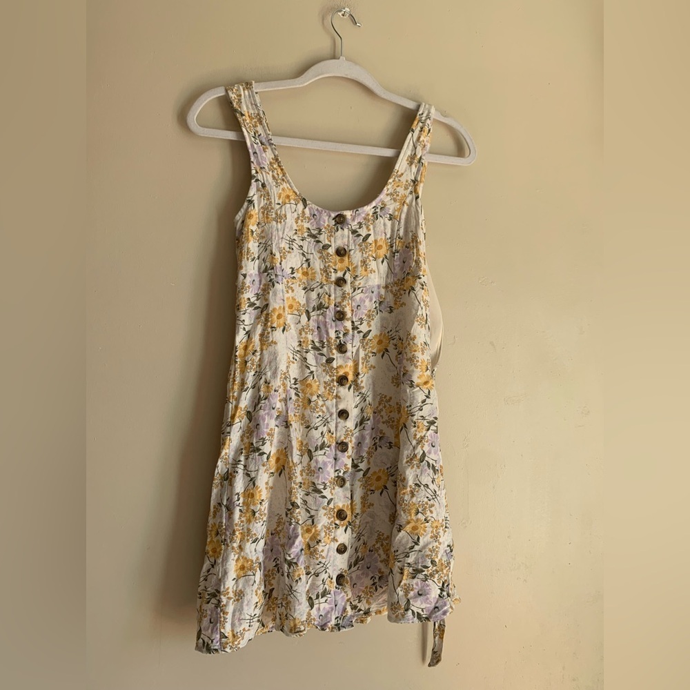 American Eagle Outfitters Floral Trim Dress Spring Summer Outfit Women XXS - Picture 1 of 4